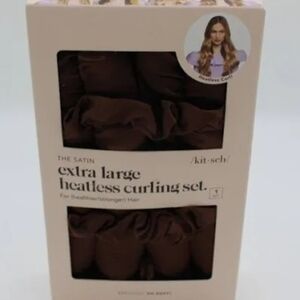 Kitsch Satin Extra Large Heatless Curling Set - Brown